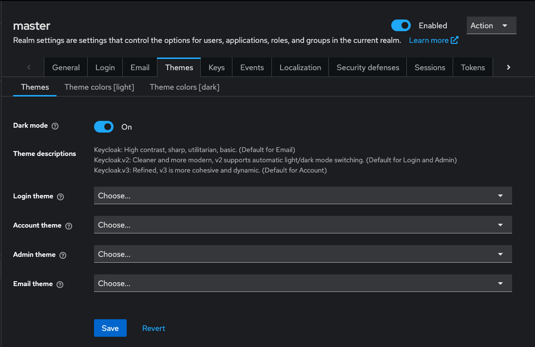 Image of updated UI with theme descriptions